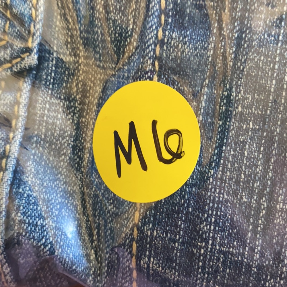 Hydraulic Denim Blue Jean jacket button front Medium Festival Fall Rodeo School - Picture 8 of 8